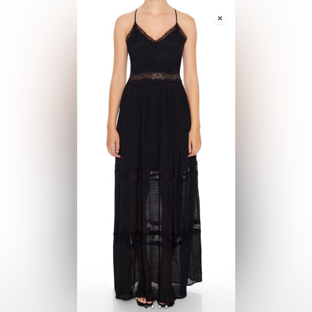 Elegant Black Lace Maxi Skirt